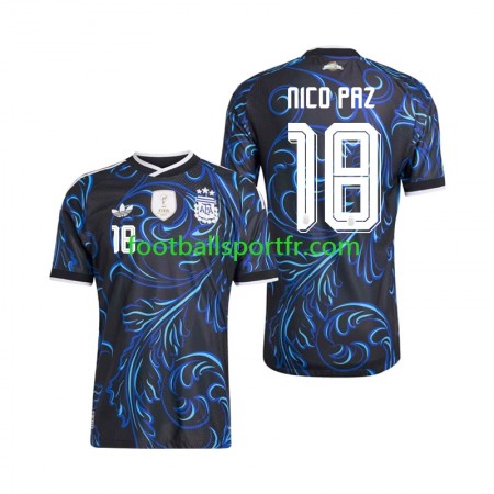 Tenue Argentine Nico Paz 18 Exterieur Coupe du monde 2026 Maillot de Foot